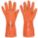 CHEMICAL RESISTANT GLOVES, 18 MIL, 12 IN LENGTH, GRAIN, 2XL, ORANGE