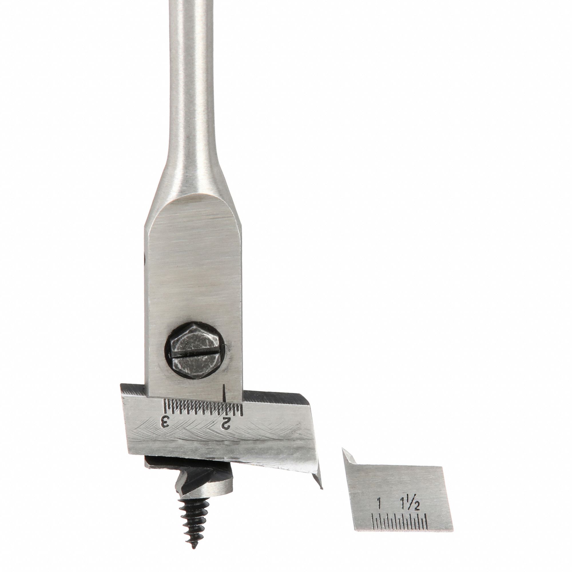 ADJUSTABLE SPADE DRILL BIT, 8⅛ IN LENGTH, BRIGHT/UNCOATED, 35 ADJ BLADE DIAMETERS