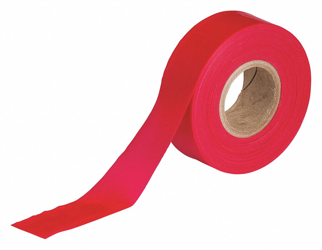 TAPE FLAGGING RED 1-3/16X300FT