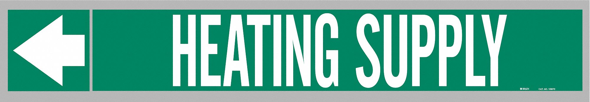 Pipe Marker: Heating Supply, Green, White, Fits 1 1/2 to 2 in Pipe O.D., 25 Pipe Markers