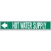 Hot Water Supply Adhesive Pipe Markers