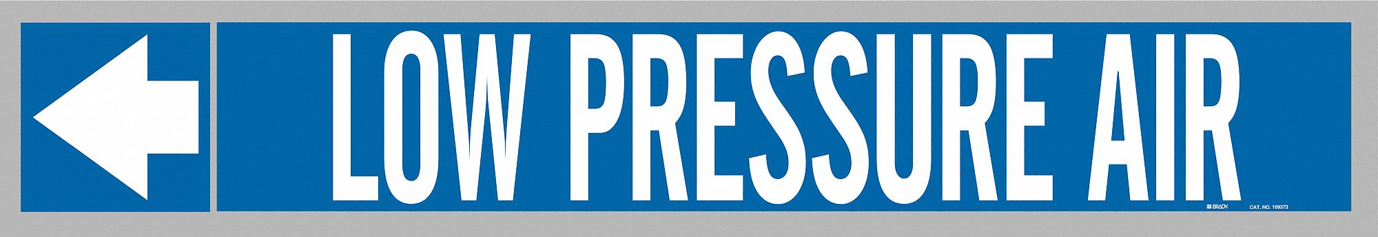Pipe Marker: Low Pressure Air, Blue, White, Fits 1 1/2 to 2 in Pipe O.D., 25 Pipe Markers