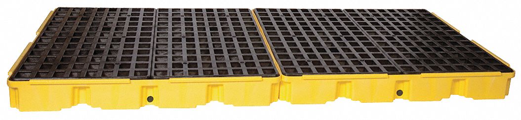 PALETTE ANTI DÉV,8 FÛTS,NON COUVT,RÉSIST PROD CHIM,JNE,51 1/2 X 103 X 6 1/2 PO,POLYÉTH