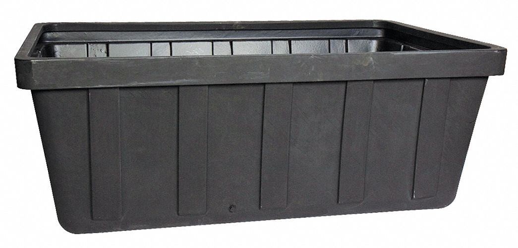 Horizontal Tank Sump: 635 gal Spill Capacity, 10, 000 lb Load Capacity, 88 in x 62 in x 33 in