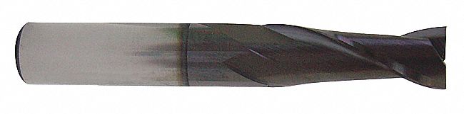Square End Mill: Carbide, TiAlN Coated, 2 Flute, 1/8" Mill Dia, 1/2" LOC, 1-1/2" OAL