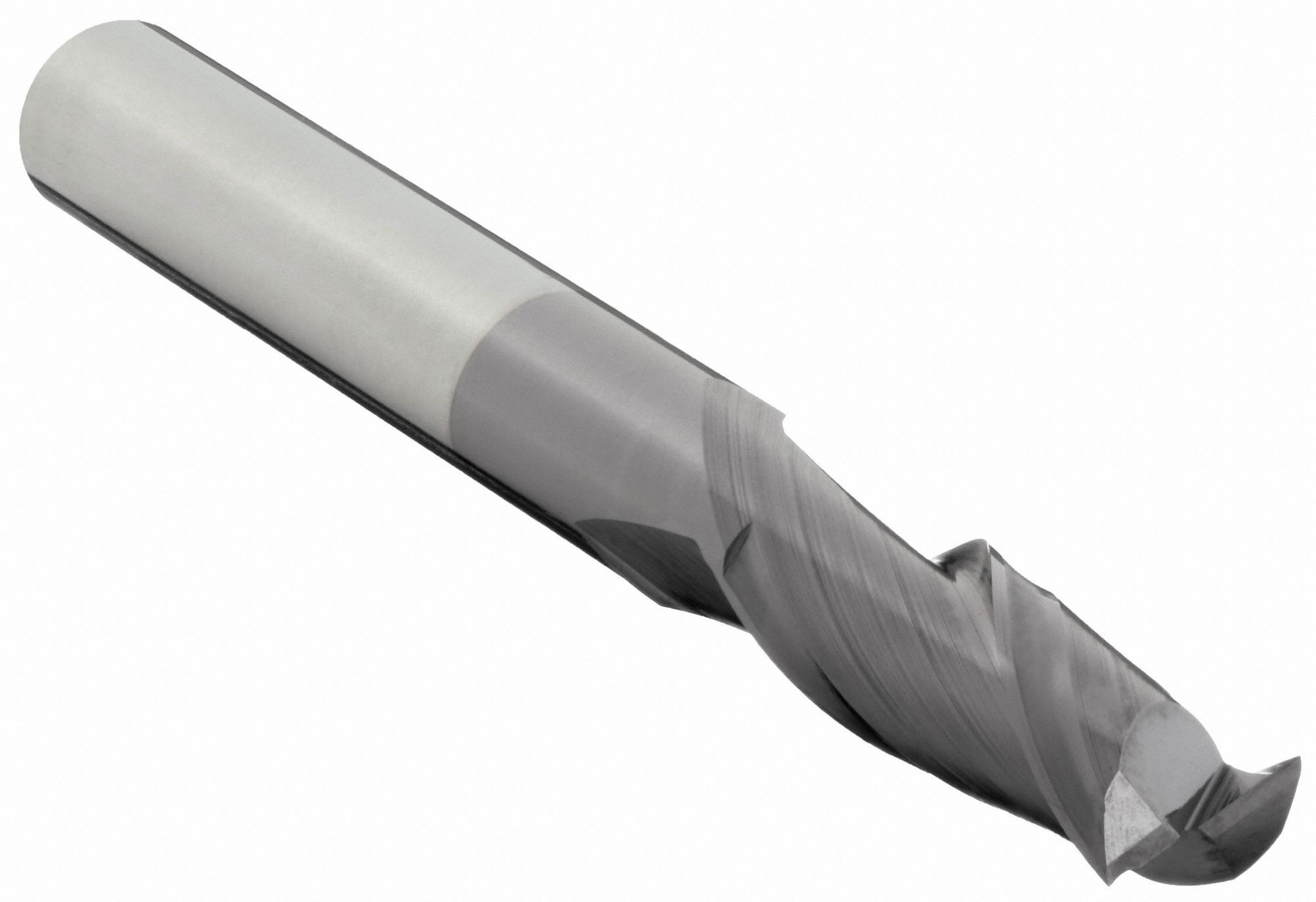 Square End Mill: Carbide, TiAlN Coated, 2 Flute, 1/4" Mill Dia, 3/4" LOC, 2-1/2" OAL