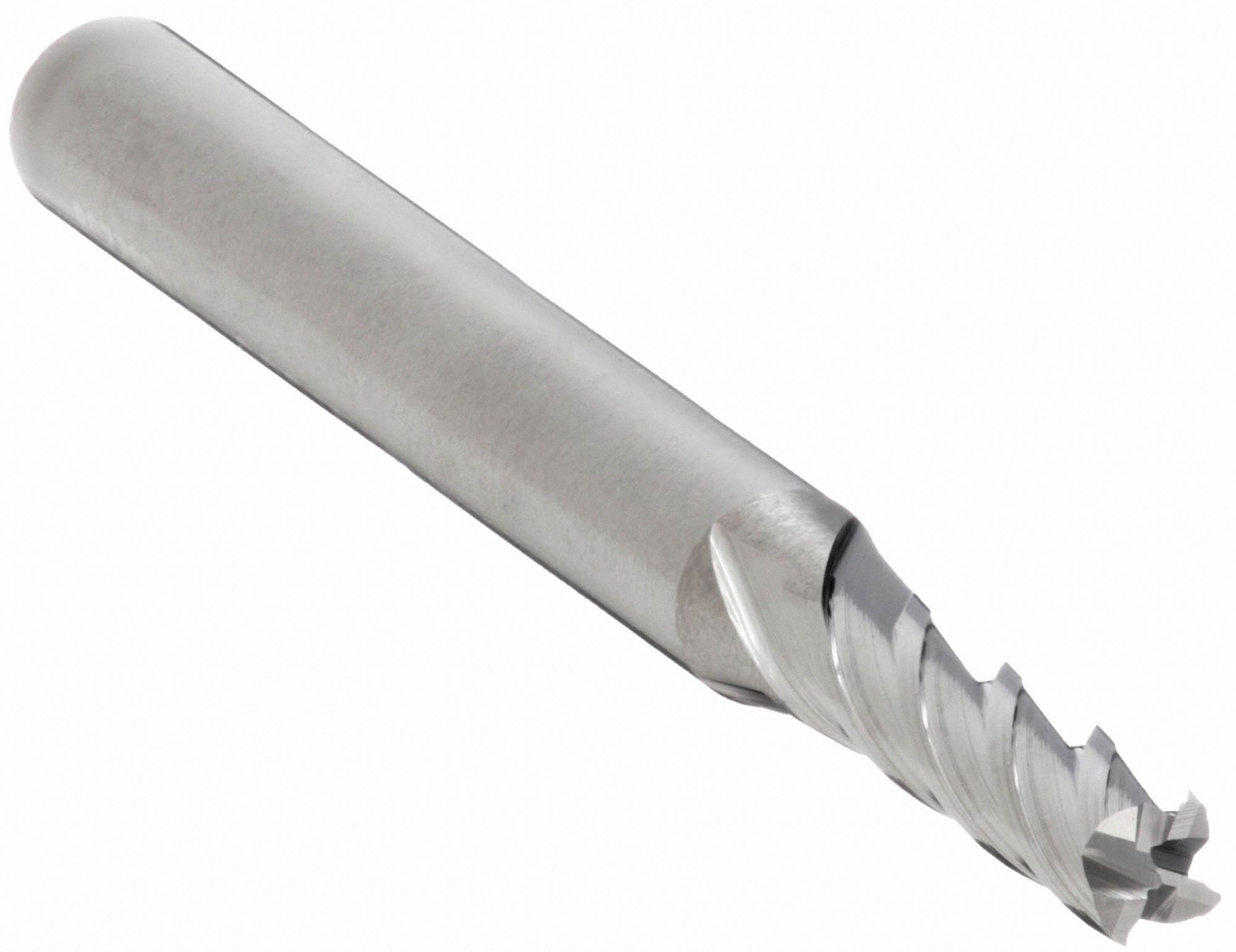 SQUARE END MILL, CARBIDE, BRIGHT/UNCOATED FINISH, SINGLE END, ⅜ IN CUT