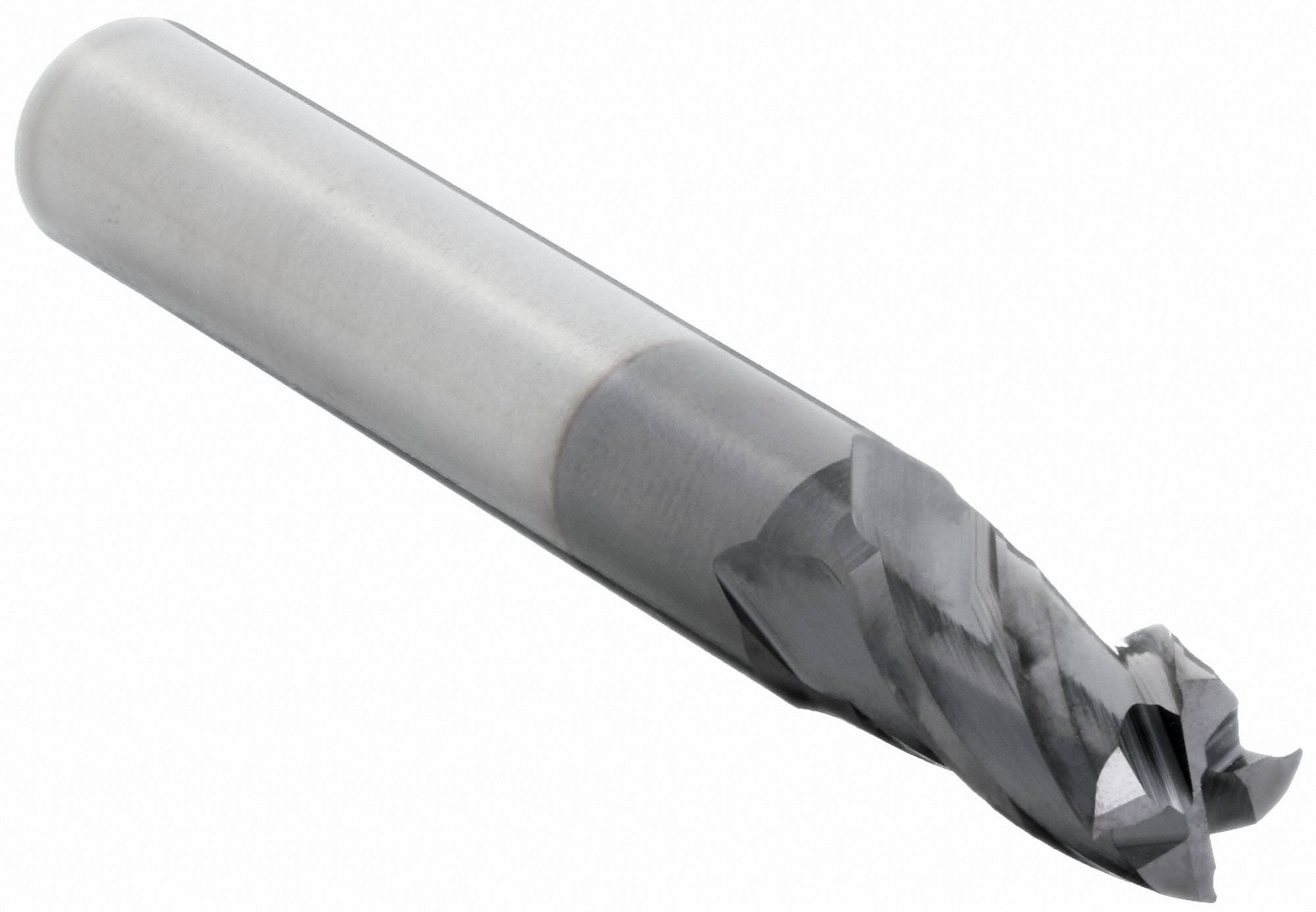 Square End Mill: Carbide, TiAlN Coated, 4 Flute, 3/8" Mill Dia, 5/8" LOC, 2" OAL