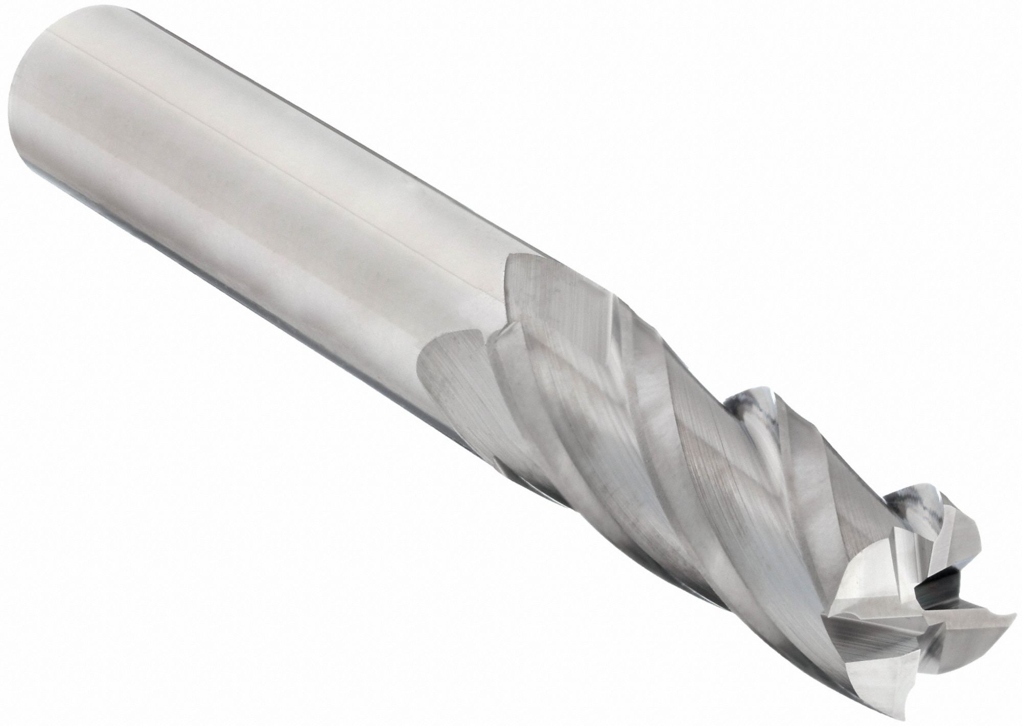 Square End Mill: Carbide, 4 Flute, 7/16" Mill Dia, 2" LOC, 4" OAL
