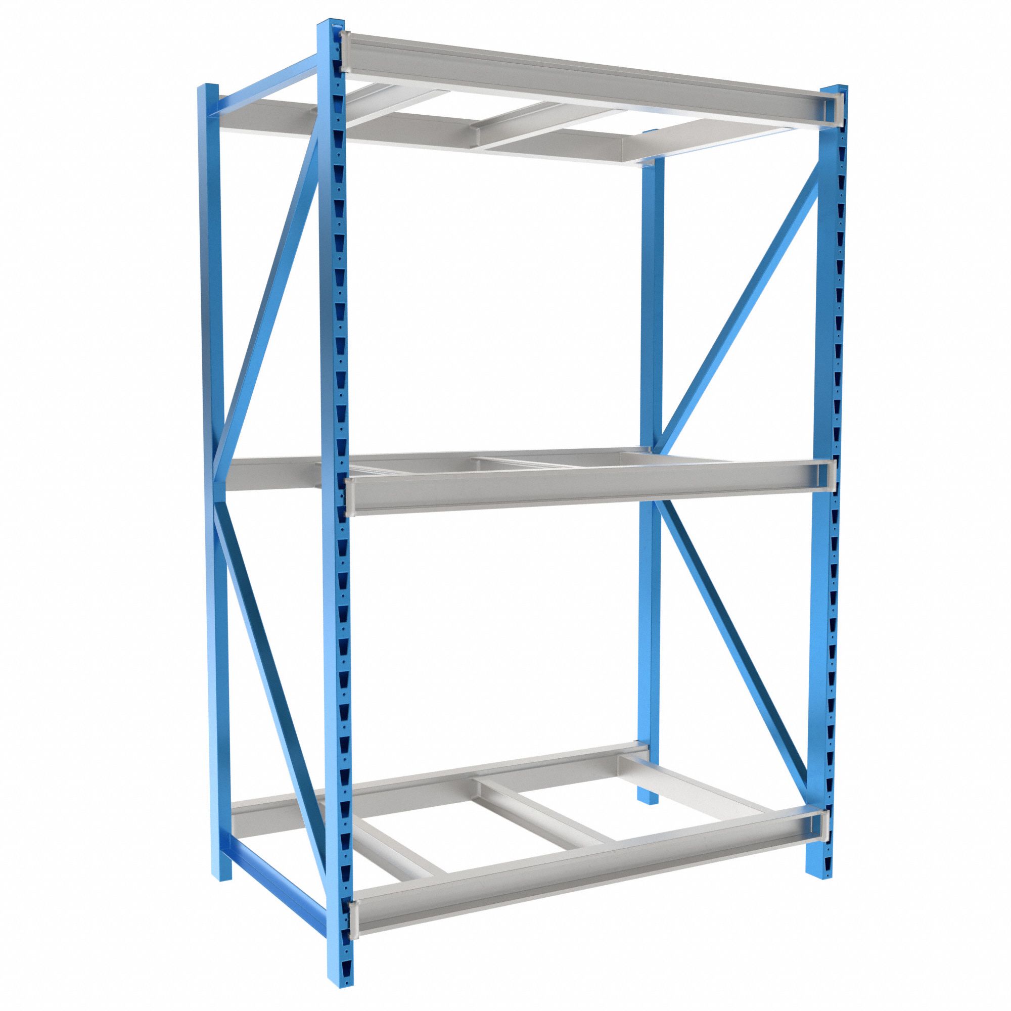 Bulk Rack Shelving: Starter, Heavy-Duty, 60 in x 36 in x 87 in, 3 Shelves