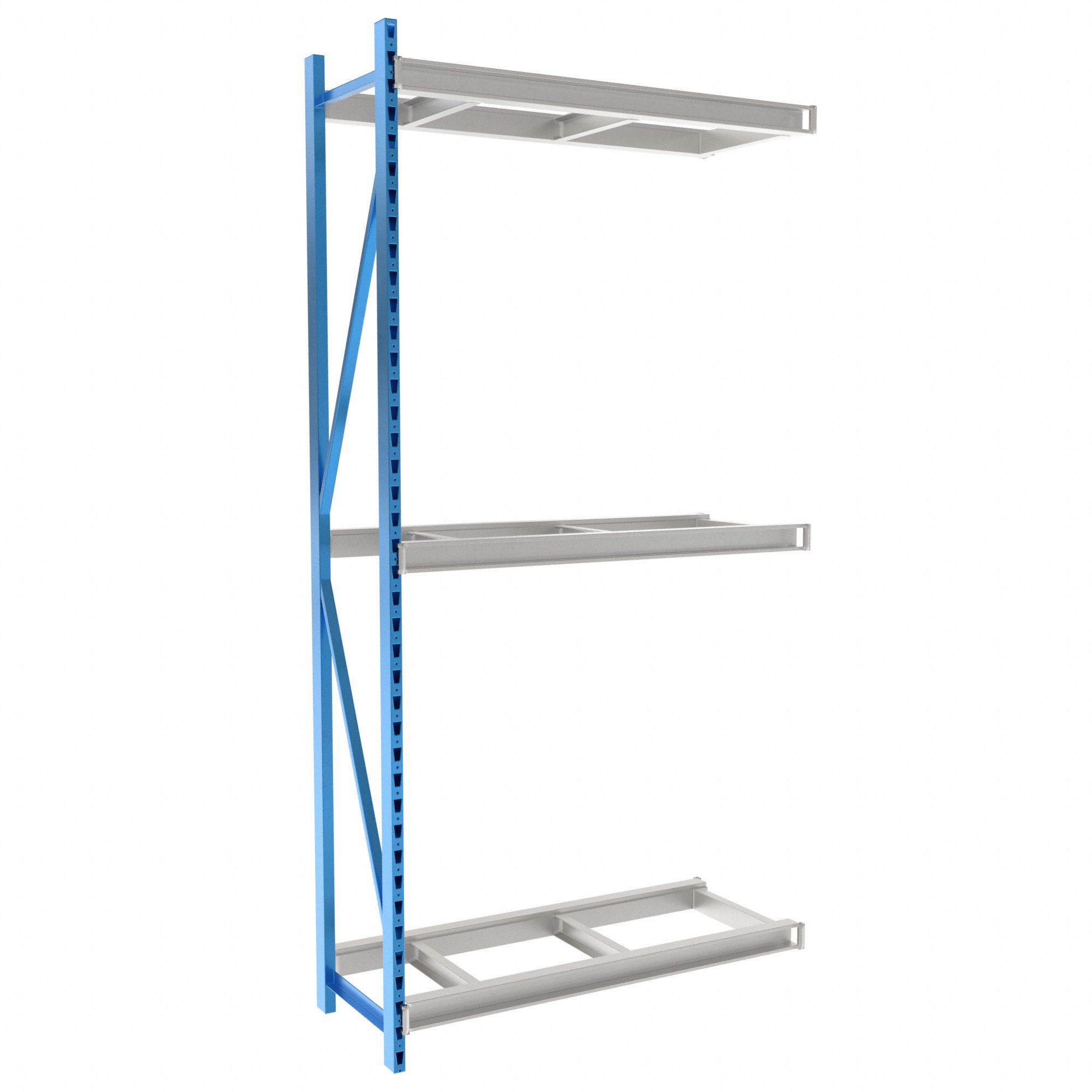 Bulk Rack Shelving: Add-On, Heavy-Duty, 60 in x 24 in x 123 in, 3 Shelves