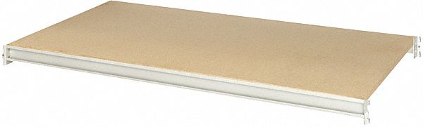 Bulk Rack Shelf: 48 in x 36 in x 3 1/8 in, 14 ga Beams, Particleboard