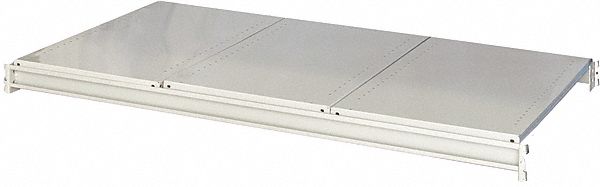 Bulk Rack Shelf: 48 in x 24 in x 3 1/8 in, 14 ga Beams, Steel, 3, 800 lb Load Capacity