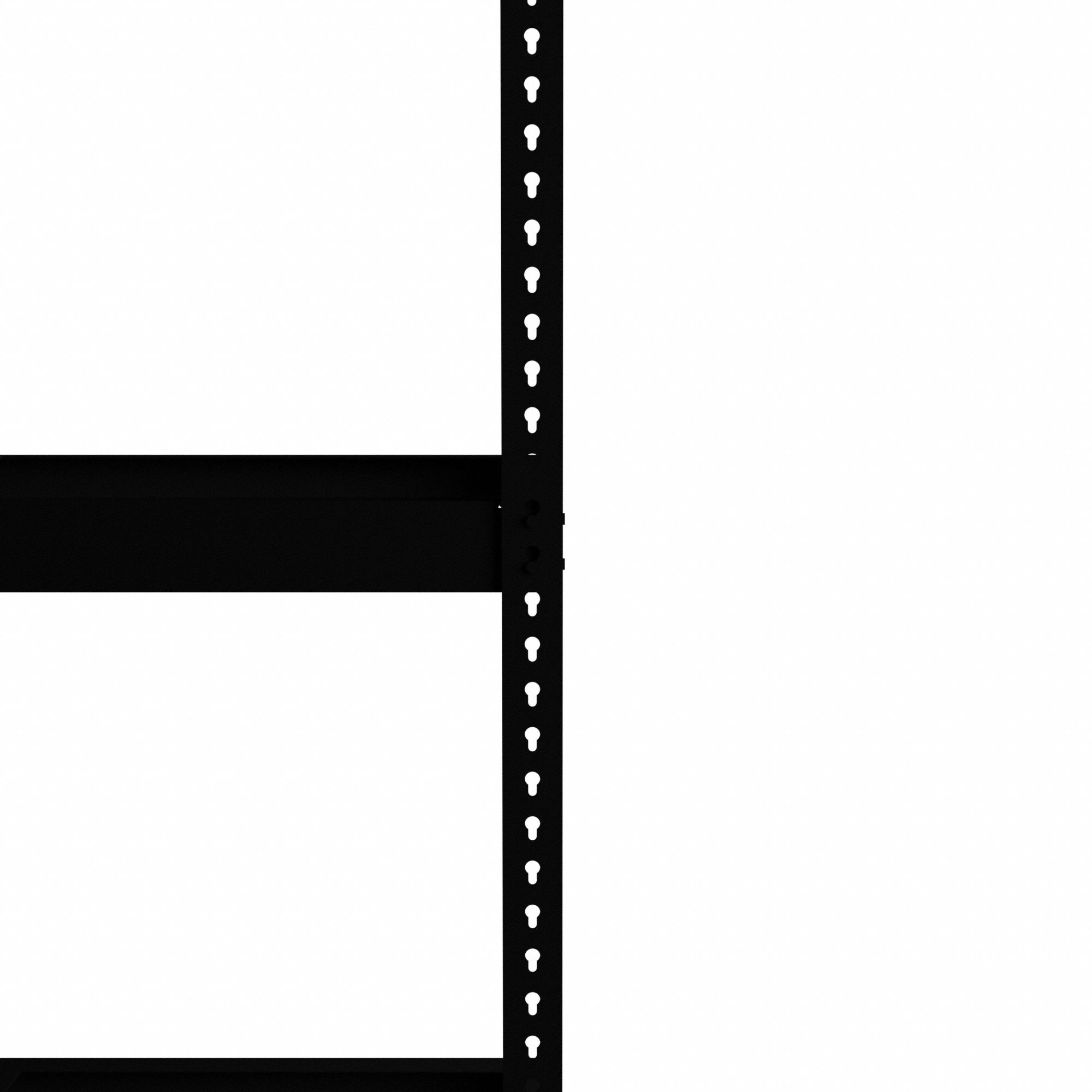 Boltless Shelving: Add-On, Light-Duty, 48 in x 36 in, 84 in Overall Ht, 3 Shelves