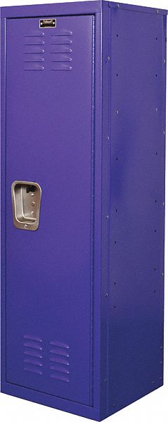 Wardrobe Locker: 15 in x 15 in x 48 in, Louvered, 1 Tiers, 1 Units Wide, Padlock Hasp