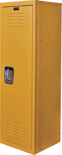 Wardrobe Locker: 15 in x 15 in x 48 in, Louvered, 1 Tiers, 1 Units Wide, Padlock Hasp
