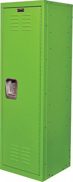 Wardrobe Locker: 15 in x 15 in x 48 in, Louvered, 1 Tiers, 1 Units Wide, Padlock Hasp