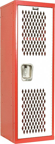 Wardrobe Locker: 15 in x 15 in x 48 in, Ventilated, 1 Tiers, 1 Units Wide, Padlock Hasp
