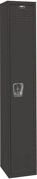 Wardrobe Locker: 12 in x 18 in x 72 in, Louvered, 1 Tiers, 1 Units Wide, Padlock Hasp