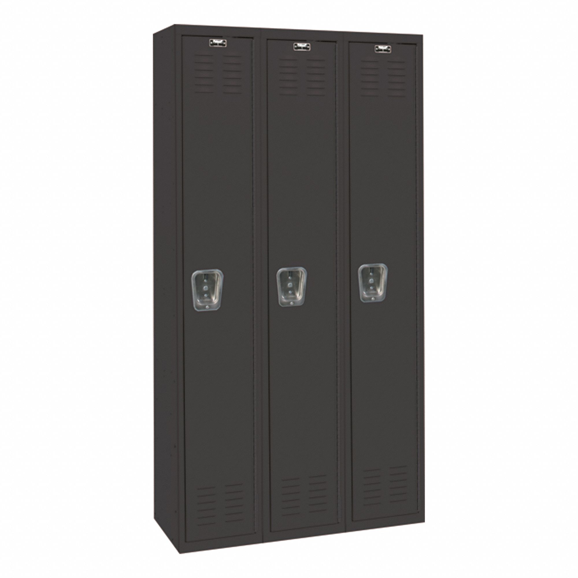 Wardrobe Locker: 36 in x 18 in x 72 in, Louvered, 1 Tiers, 3 Units Wide, Padlock Hasp