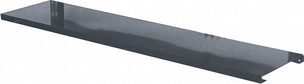 Lower Shelf: 48 in Overall Wd, 12 in Overall Dp, Black, Steel, Includes Mounting Hardware