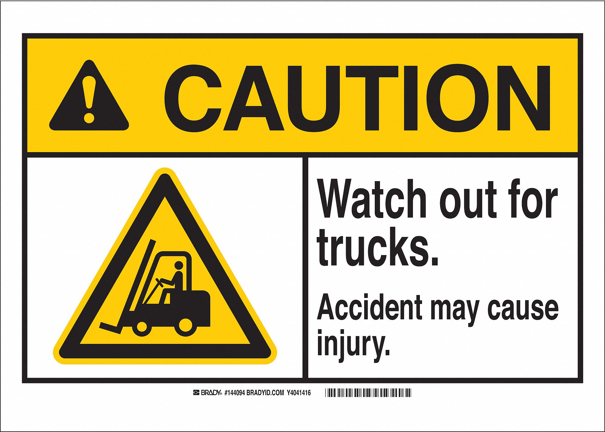 Caution Sign, 10in.W, Alumn, Watch Out For