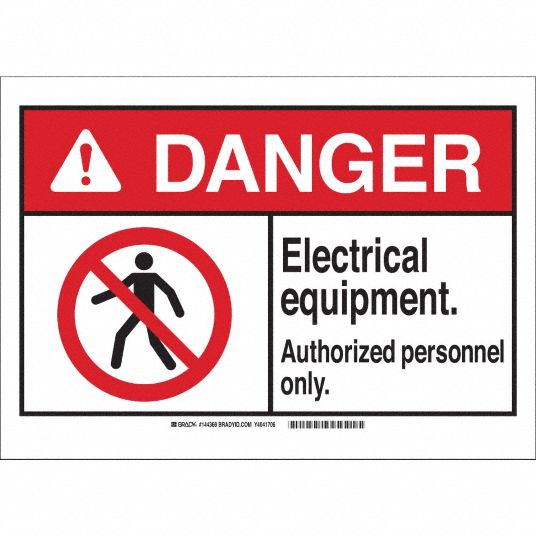 Danger Sign, Electrical Equipment Authorized Personnel Only, Header ...