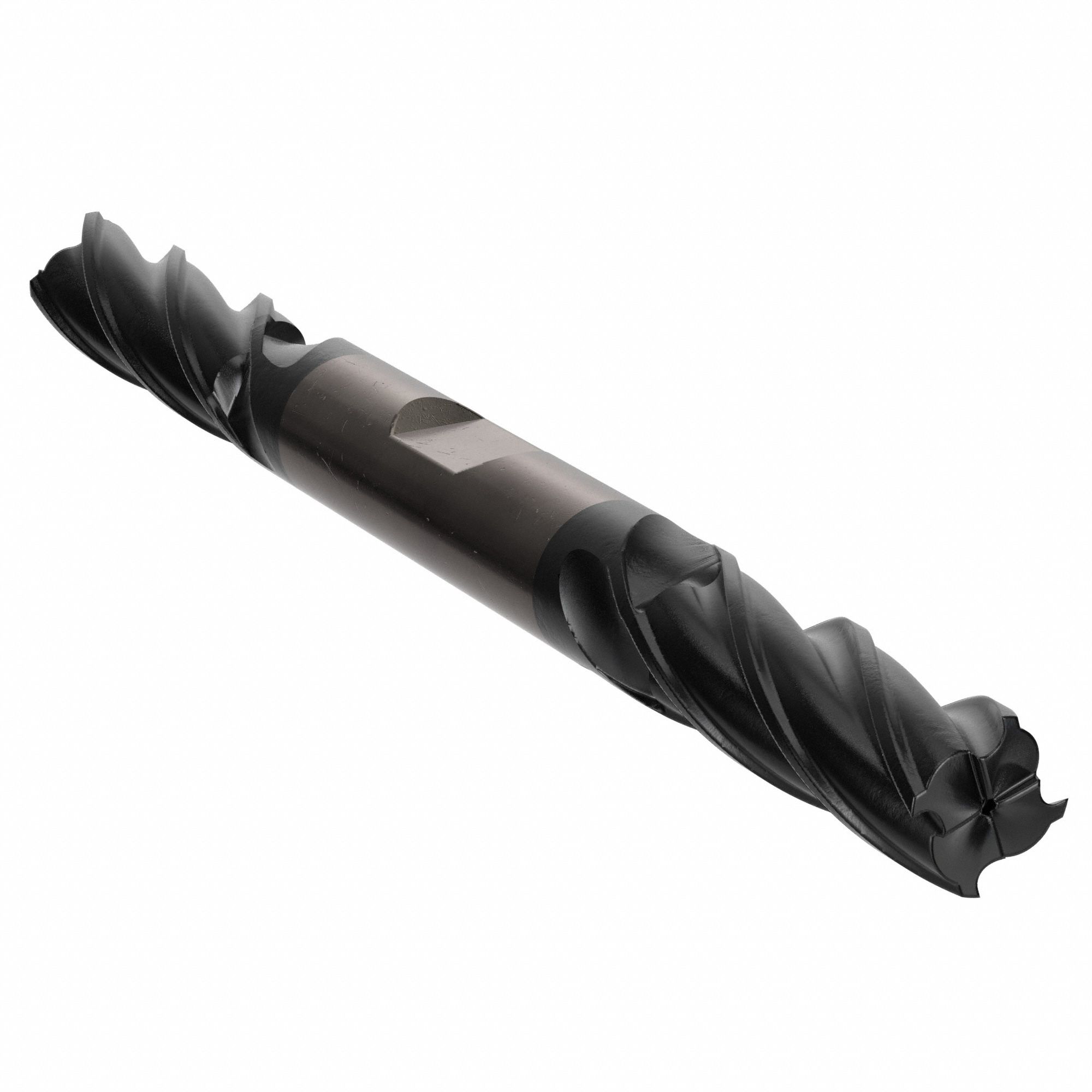 Square End Mill: Carbide, TiAlN Coated, Double End, 4 Flute, 1/8" Mill Dia, 3/8" LOC