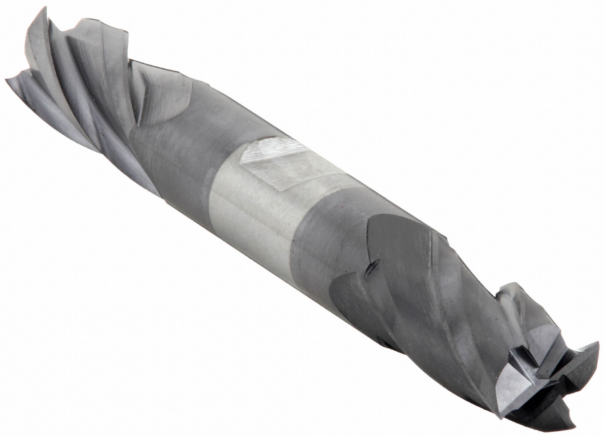 Square End Mill: Carbide, TiAlN Coated, Double End, 4 Flute, 1/2" Mill Dia, 1" LOC, 4" OAL
