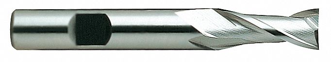 Square End Mill: Cobalt, 2 Flute, 1-1/2" Mill Dia, 3" LOC, 5-1/2" OAL