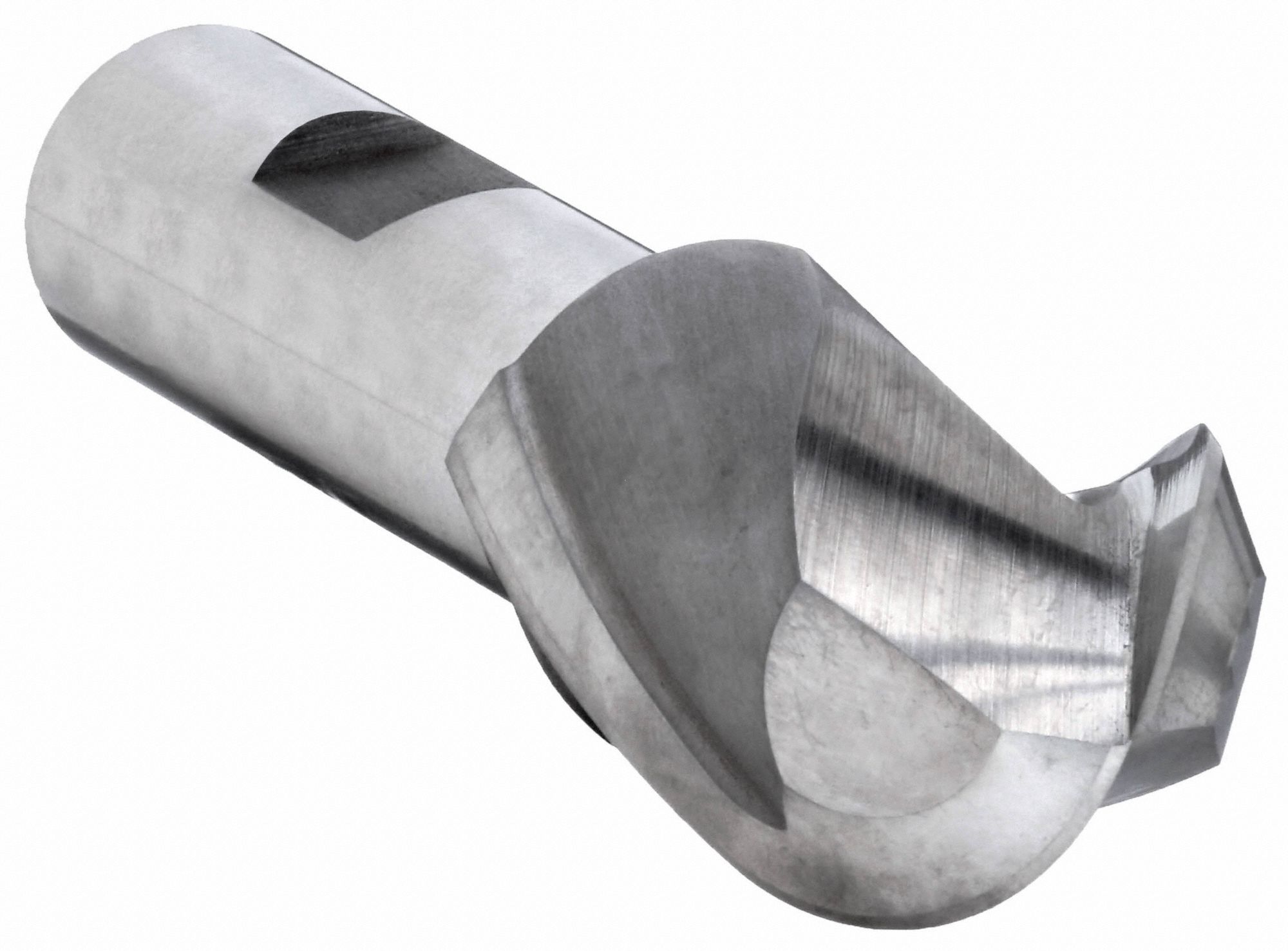 Ball End Mill: Cobalt, 2 Flute, 1-1/4" Mill Dia, 1-5/8" LOC, 3-7/8" OAL, List E2110