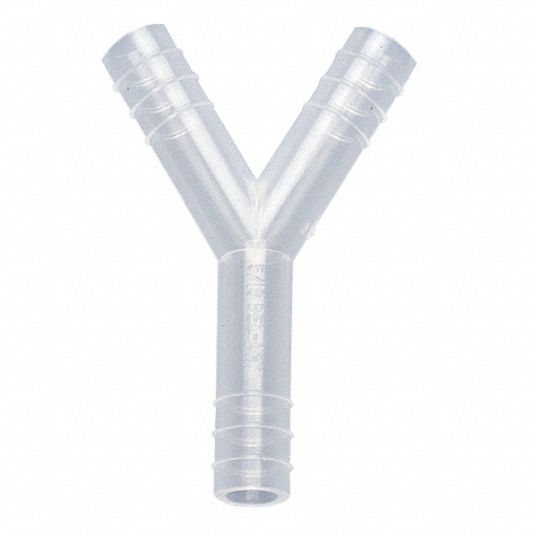 SP SCIENCEWARE Barbed Y Connector, Polypropylene, 1/2 in Barb Size