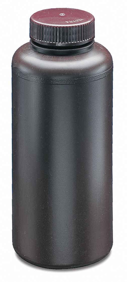 Bottle, 209 mm H, Amber, 90 mm Dia, PK75