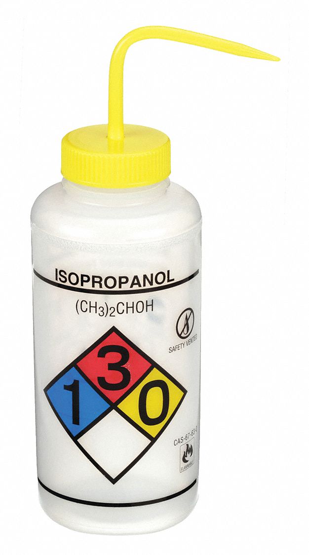 Wash Bottle, Std 32 oz, Isopropanol, Yw, PK2