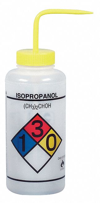 Wash Bottle Std 32 oz Isopropanol Yw PK2