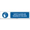 Safety Gloves Are Required In This Area Sign Slider Message Inserts