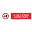 No Food Or Beverage Allowed In This Area Sign Slider Message Inserts