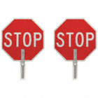 STOP SIGN, INCLUDES HARDWARE AND HANDLE, DOUBLE-SIDED