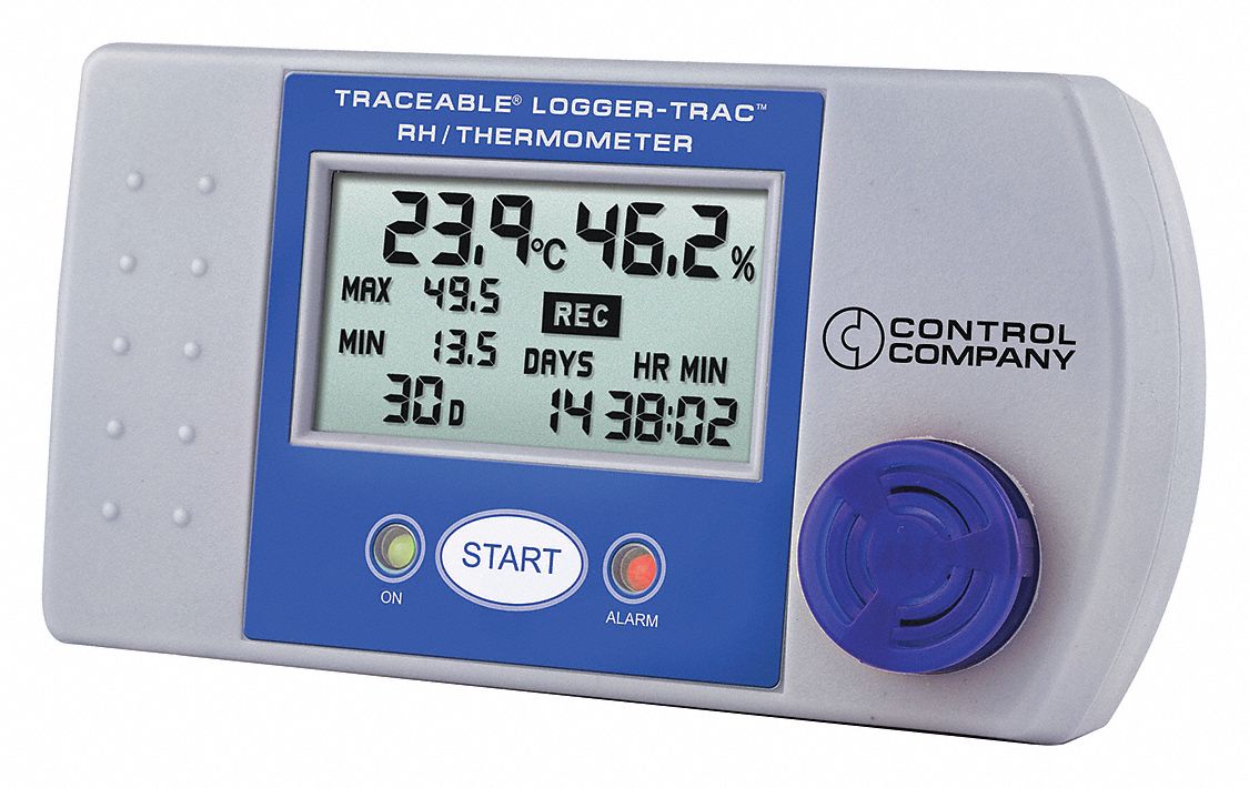 TRACEABLE Data-Logger, RH\Temp, -20.2degto161.6degF - 35VY23|6550 ...