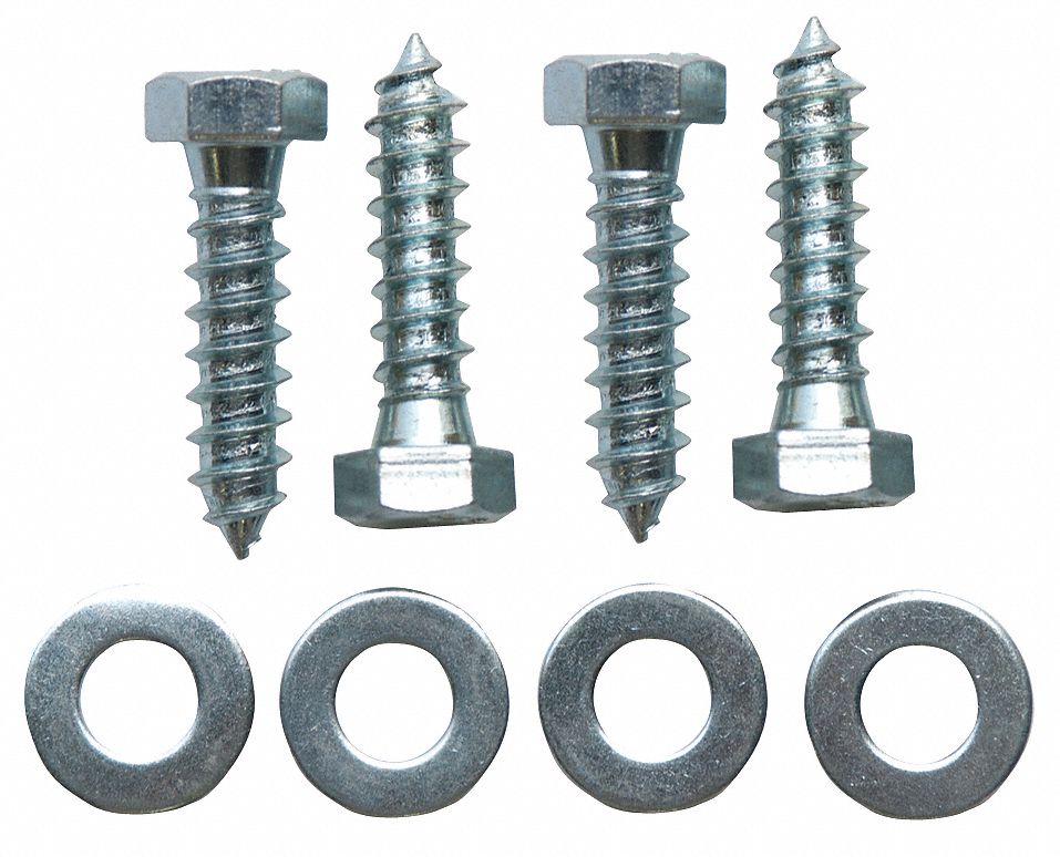 Wood Hardware Connection Pack: Hardware Pack, Unfinished, Steel, Silver, (4) Wood Anchors