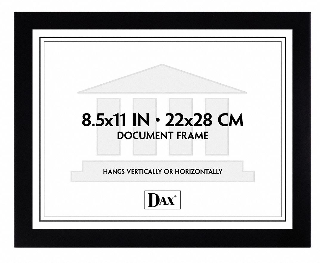 DAX Solid Wood Frame 11 x 81/2 in Frame Size, Solid Wood, Black