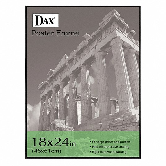 Coloredge Poster Frame: 24 x 18 in Frame Size, Mylar(R), Black