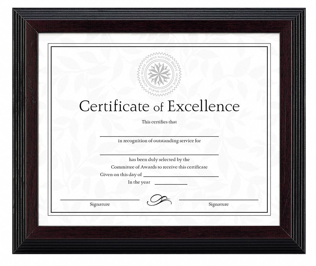 DAX Award/Certificate Frame, 8x10 In. - 35W728|DAXN19880BT - Grainger