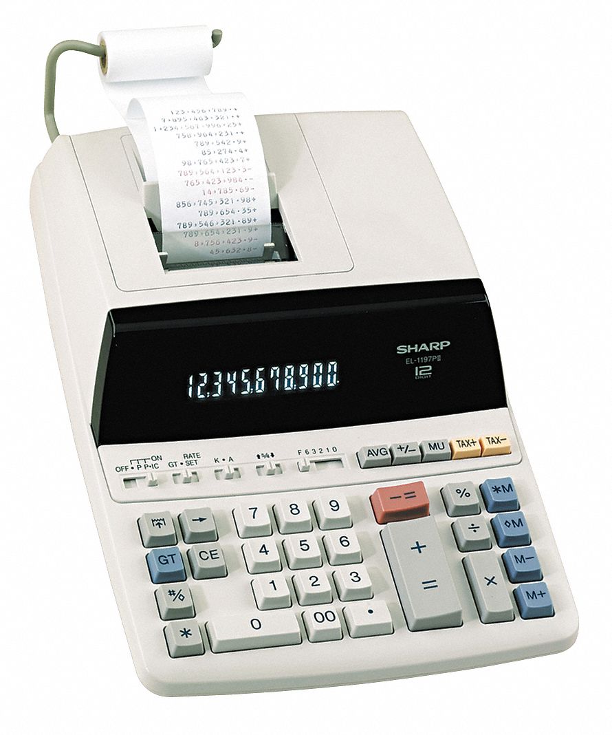 SHARP, Printing, 12, Desktop Calculator - 35W750|SHREL1197PIII