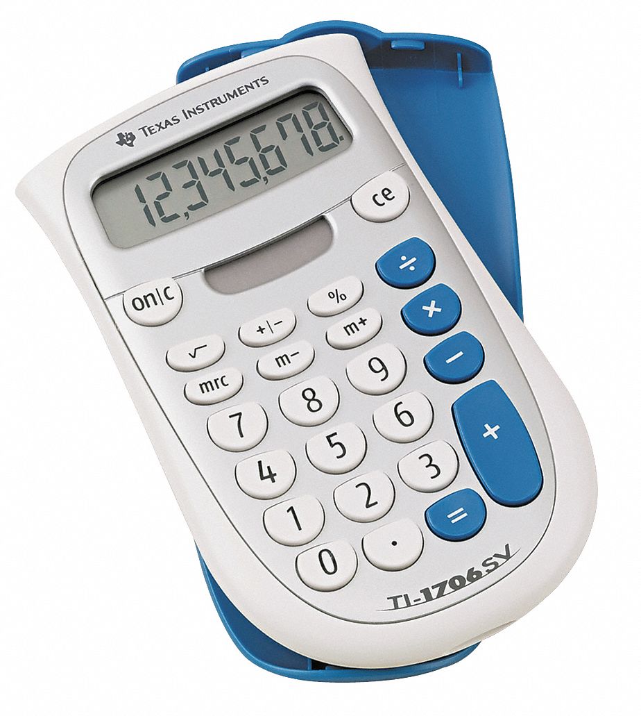 Handheld Pocket Calculator: Portable, 8, LCD, 10mm
