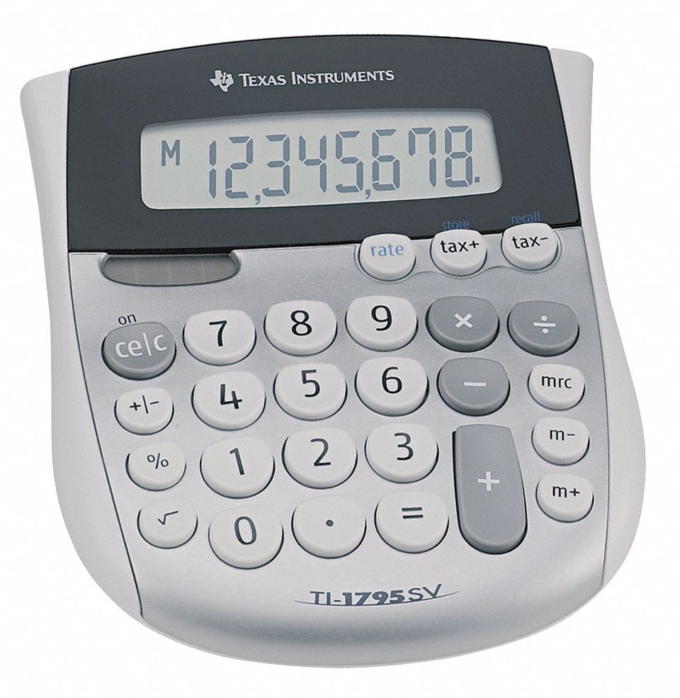 Minidesk Calculator: Portable, 8, LCD, 13mm