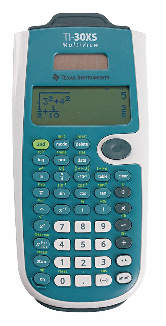 Scientific Calculator: LCD Display, Battery/Solar Powered, 7 1/4 in Ht, 7.25 in Dp
