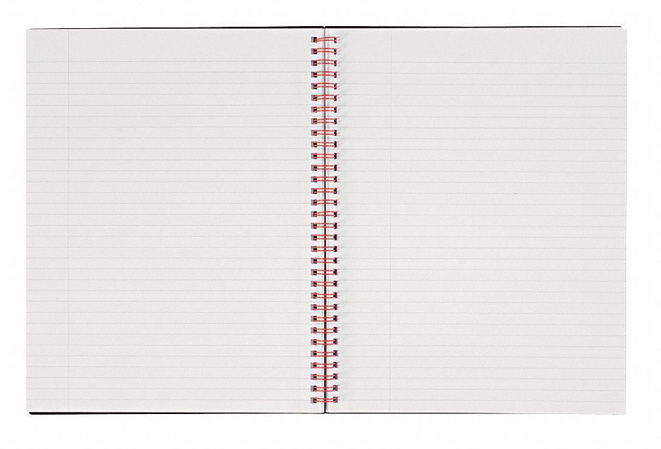Notebook: 8-1/2 in x 11 in Sheet Size, Legal, White, 70 Sheets, 0% Recycled Content
