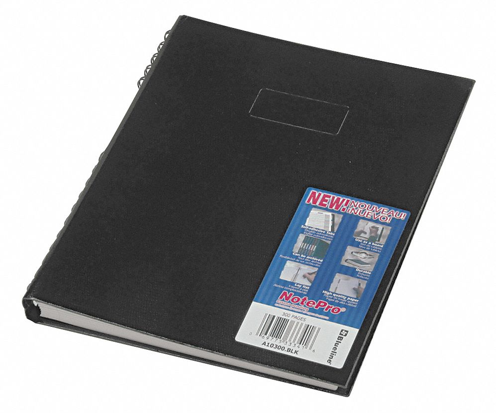 Notebook: 8-1/2 in x 11 in Sheet Size, College, White, 150 Sheets, 50% Recycled Content