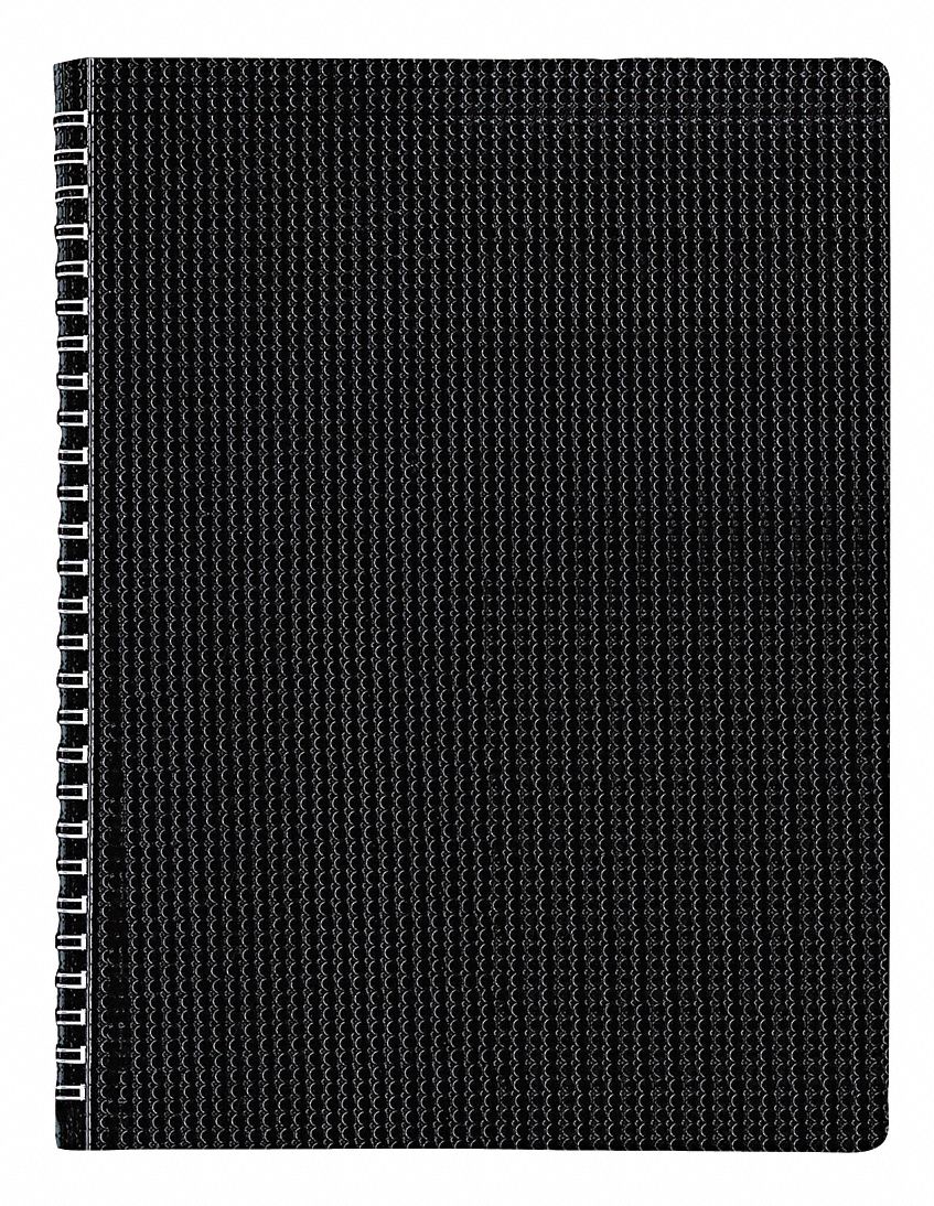 Notebook: 8-1/2 in x 11 in Sheet Size, College, White, 80 Sheets, 0% Recycled Content, Poly